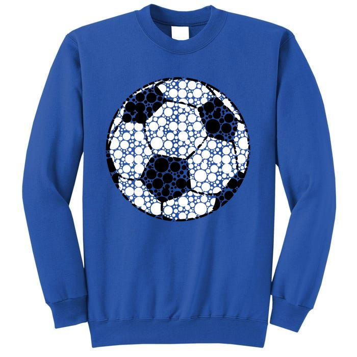 Polka Dots Soccer Ball Tall Sweatshirt