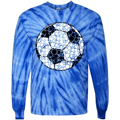 Polka Dots Soccer Ball Tie-Dye Long Sleeve Shirt