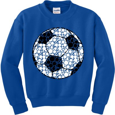 Polka Dots Soccer Ball Kids Sweatshirt