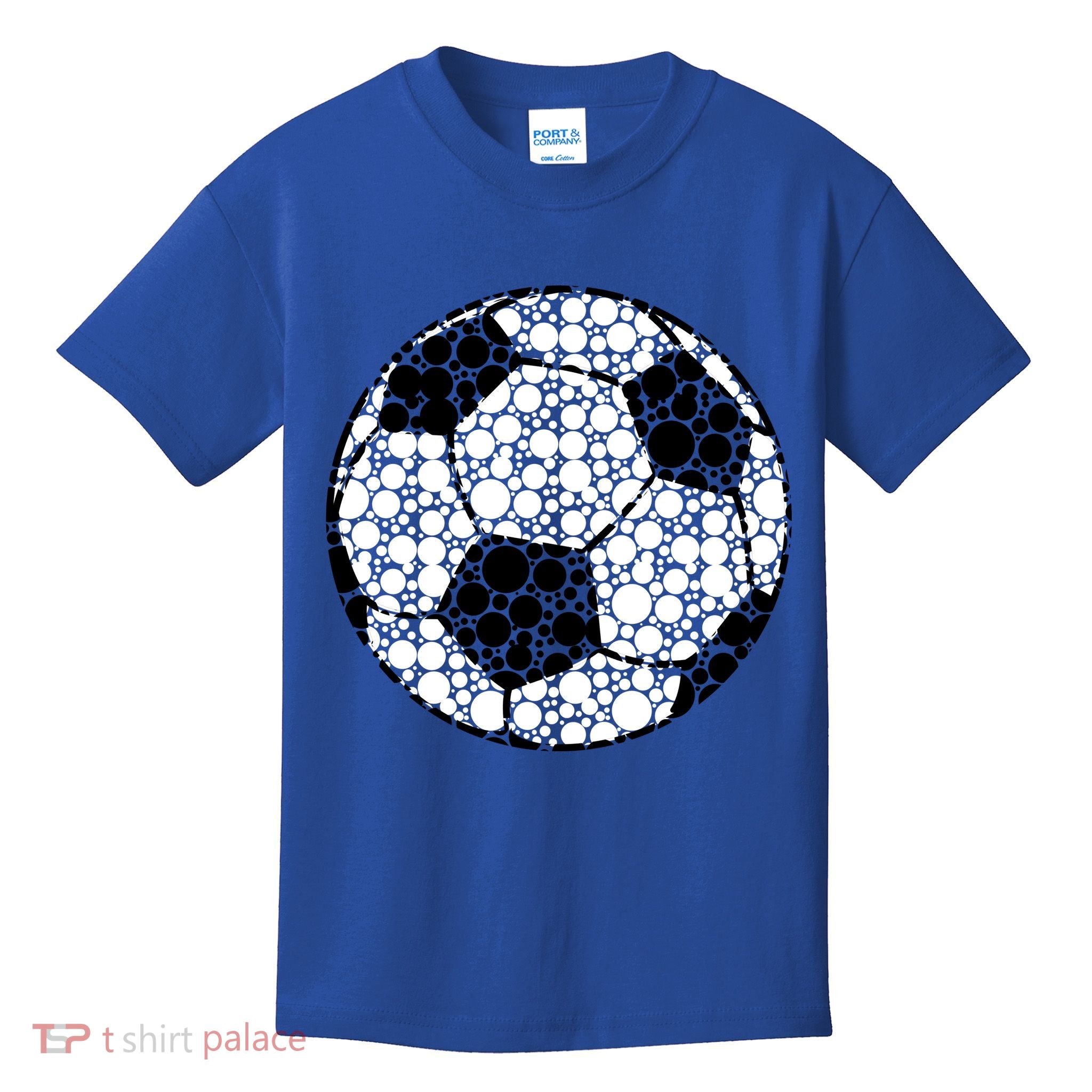 Polka Dots Soccer Ball Kids T-Shirt