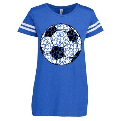 Polka Dots Soccer Ball Enza Ladies Jersey Football T-Shirt