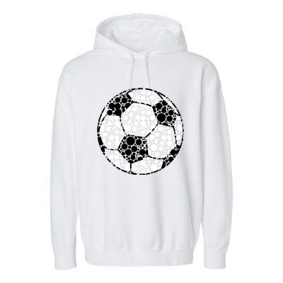 Polka Dots Soccer Ball Garment-Dyed Fleece Hoodie