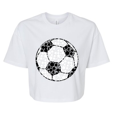 Polka Dots Soccer Ball Bella+Canvas Jersey Crop Tee