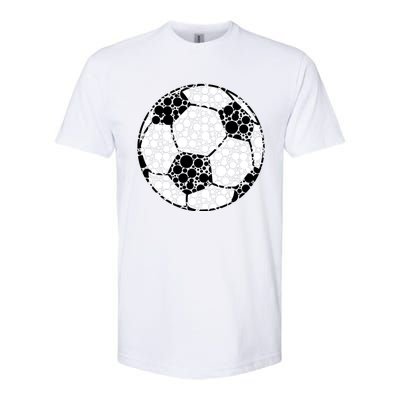 Polka Dots Soccer Ball Softstyle CVC T-Shirt