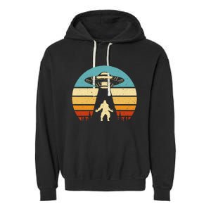 Paranormal Design Sasquatch Ufo Garment-Dyed Fleece Hoodie