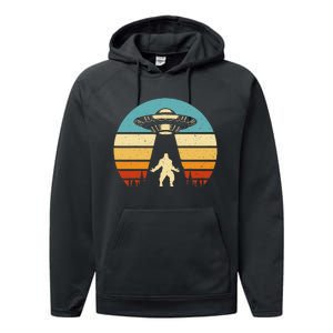 Paranormal Design Sasquatch Ufo Performance Fleece Hoodie