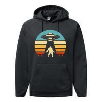 Paranormal Design Sasquatch Ufo Performance Fleece Hoodie