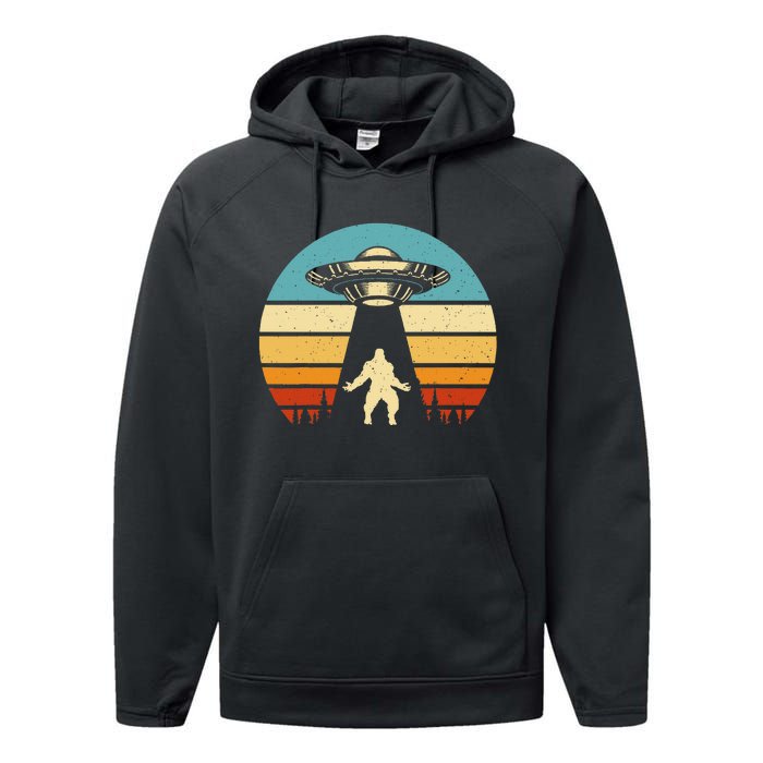 Paranormal Design Sasquatch Ufo Performance Fleece Hoodie