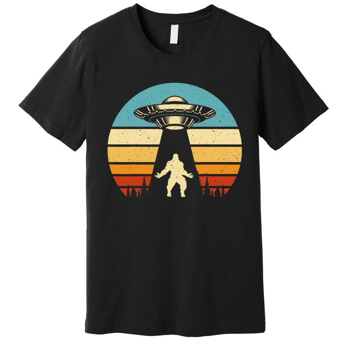 Paranormal Design Sasquatch Ufo Premium T-Shirt