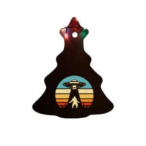 Paranormal Design Sasquatch Ufo Ceramic Tree Ornament