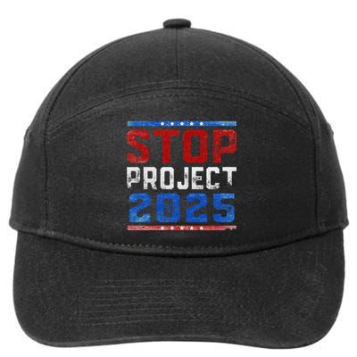 Pro Democracy Stop Project 2025 Election 2024 7-Panel Snapback Hat