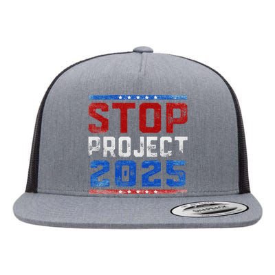 Pro Democracy Stop Project 2025 Election 2024 Flat Bill Trucker Hat