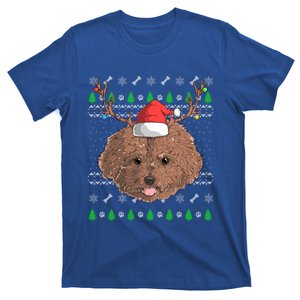 Poodle Dog Santa Claus Hat Ugly Christmas Xmas Reindeer Gift T-Shirt