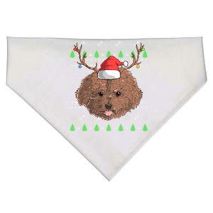 Poodle Dog Santa Claus Hat Ugly Christmas Xmas Reindeer Gift USA-Made Doggie Bandana