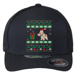 Poodle Dog Santa Hat Funny Dogs Lovers Christmas Xmas Gift Flexfit Unipanel Trucker Cap