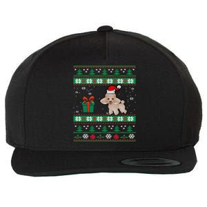 Poodle Dog Santa Hat Funny Dogs Lovers Christmas Xmas Gift Wool Snapback Cap