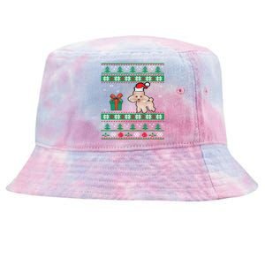 Poodle Dog Santa Hat Funny Dogs Lovers Christmas Xmas Gift Tie-Dyed Bucket Hat