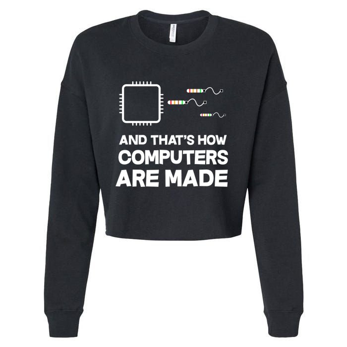 Programmer Developer Software Funny Computer Engineering Gift Cropped Pullover Crew