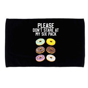 Please Don't Stare Donuts Abs Six Pack Funny Microfiber Hand Towel