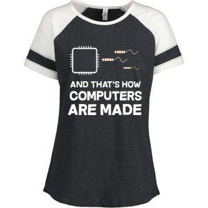 Programmer Developer Software Funny Computer Engineering Enza Ladies Jersey Colorblock Tee