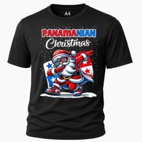 Panama Dabbing Santa Christmas Panama Flag Cooling Performance Crew T-Shirt