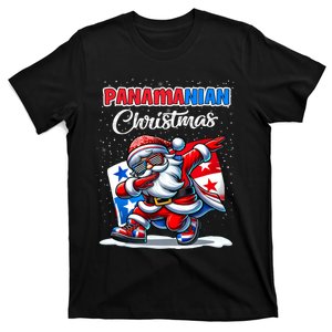 Panama Dabbing Santa Christmas Panama Flag T-Shirt