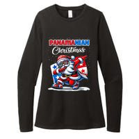 Panama Dabbing Santa Christmas Panama Flag Womens CVC Long Sleeve Shirt