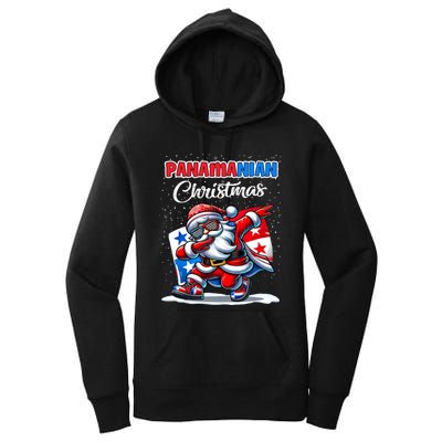 Panama Dabbing Santa Christmas Panama Flag Women's Pullover Hoodie