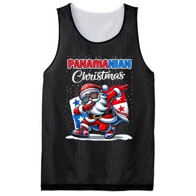 Panama Dabbing Santa Christmas Panama Flag Mesh Reversible Basketball Jersey Tank