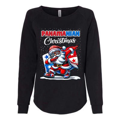 Panama Dabbing Santa Christmas Panama Flag Womens California Wash Sweatshirt