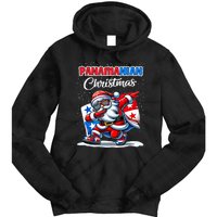 Panama Dabbing Santa Christmas Panama Flag Tie Dye Hoodie