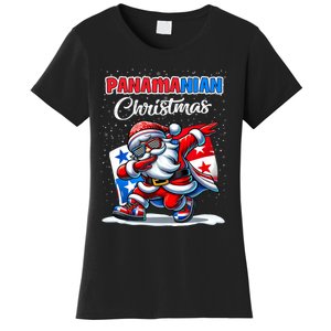 Panama Dabbing Santa Christmas Panama Flag Women's T-Shirt