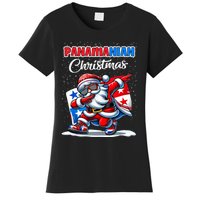 Panama Dabbing Santa Christmas Panama Flag Women's T-Shirt