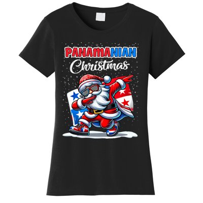 Panama Dabbing Santa Christmas Panama Flag Women's T-Shirt