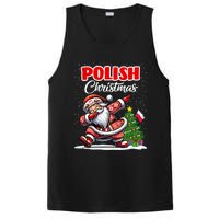 Poland Dabbing Santa Christmas Poland Flag PosiCharge Competitor Tank