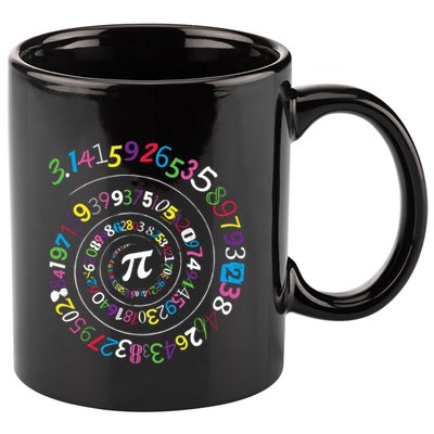 Pi Day Spiral Pi Color Numbers Teacher Student 11oz C Handle Ceramic Mug