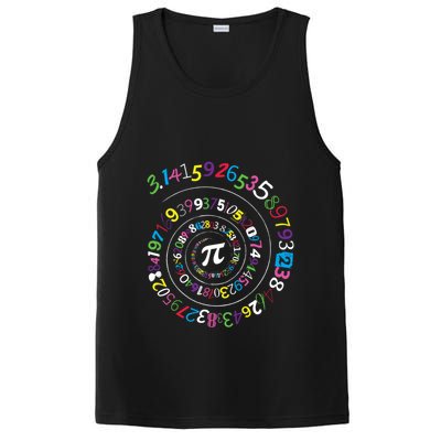 Pi Day Spiral Pi Color Numbers Teacher Student PosiCharge Competitor Tank