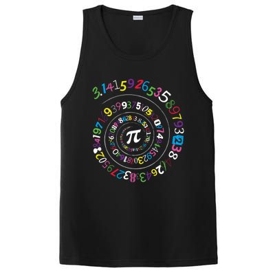 Pi Day Spiral Pi Color Numbers Teacher Student PosiCharge Competitor Tank