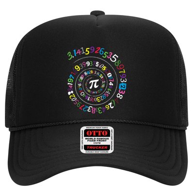 Pi Day Spiral Pi Color Numbers Teacher Student Trucker Hat