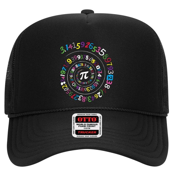 Pi Day Spiral Pi Color Numbers Teacher Student Trucker Hat