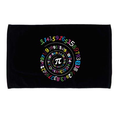 Pi Day Spiral Pi Color Numbers Teacher Student Microfiber Hand Towel