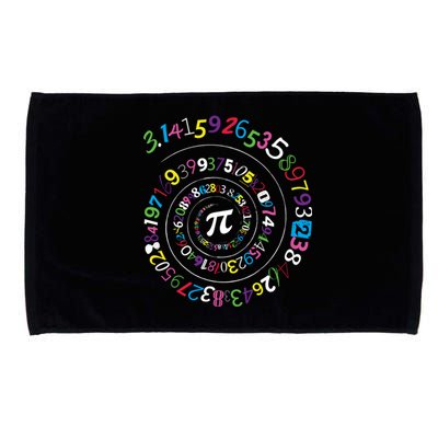 Pi Day Spiral Pi Color Numbers Teacher Student Microfiber Hand Towel