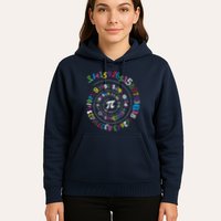 Pi Day Spiral Pi Color Numbers Teacher Student Hoodie