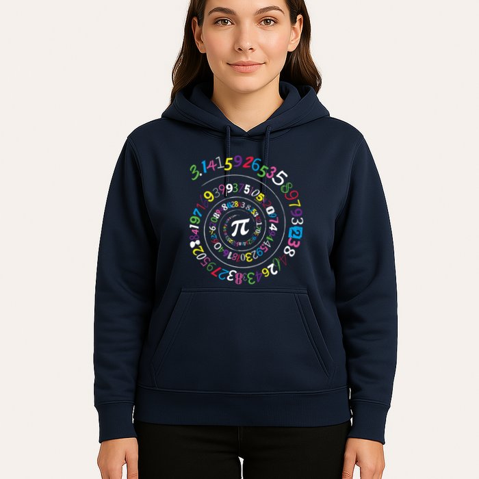 Pi Day Spiral Pi Color Numbers Teacher Student Hoodie