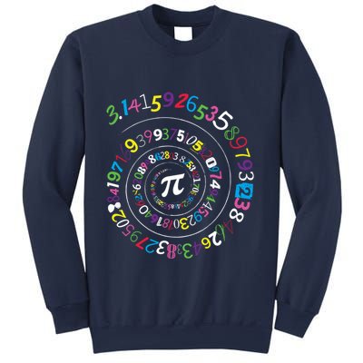 Pi Day Spiral Pi Color Numbers Teacher Student Sweatshirt