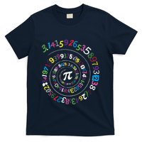 Pi Day Spiral Pi Color Numbers Teacher Student T-Shirt