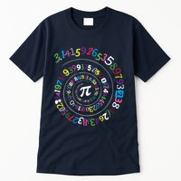 Pi Day Spiral Pi Color Numbers Teacher Student Tall T-Shirt