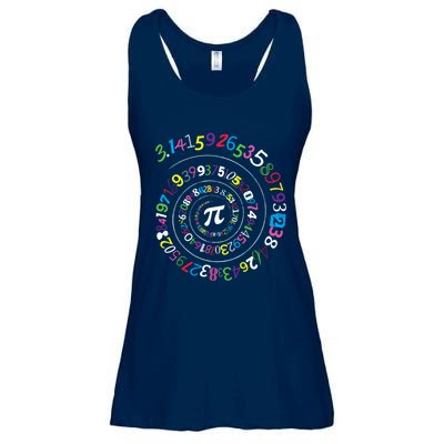 Pi Day Spiral Pi Color Numbers Teacher Student Ladies Essential Flowy Tank