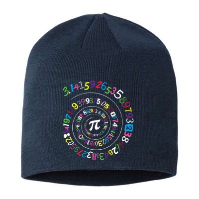 Pi Day Spiral Pi Color Numbers Teacher Student Sustainable Beanie