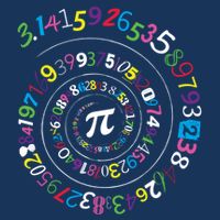 Pi Day Spiral Pi Color Numbers Teacher Student Poster